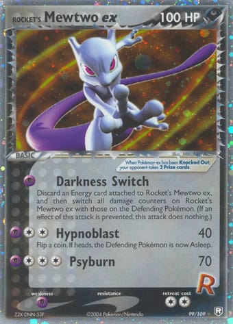 Rocket's Mewtwo ex EX Team Rocket Returns Pokemon Card