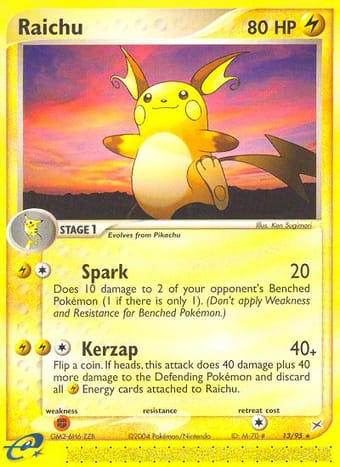 Raichu EX Team Magma vs Team Aqua Pokemon Card