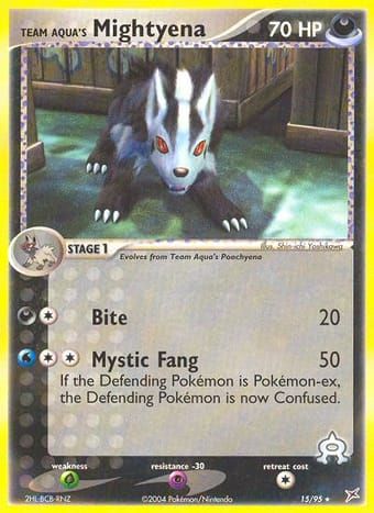 Team Aqua's Mightyena EX Team Magma vs Team Aqua Pokemon Card