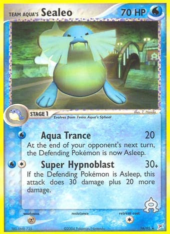Team Aqua's Sealeo EX Team Magma vs Team Aqua Pokemon Card