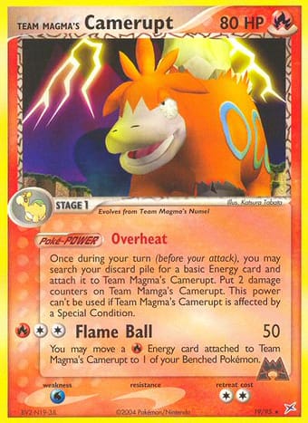 Team Magma's Camerupt EX Team Magma vs Team Aqua Pokemon Card