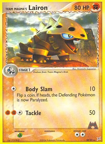Team Magma's Lairon EX Team Magma vs Team Aqua Pokemon Card