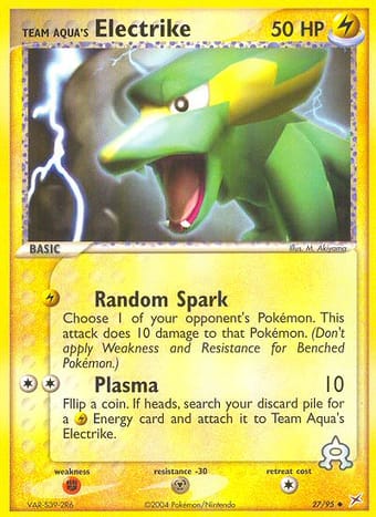 Team Aqua's Electrike EX Team Magma vs Team Aqua Pokemon Card