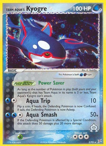 Team Aqua's Kyogre EX Team Magma vs Team Aqua Pokemon Card