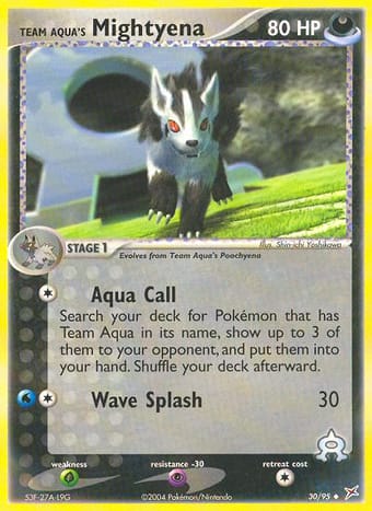 Team Aqua's Mightyena EX Team Magma vs Team Aqua Pokemon Card