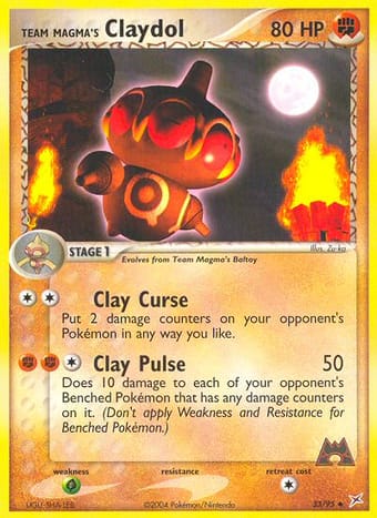 Team Magma's Claydol EX Team Magma vs Team Aqua Pokemon Card