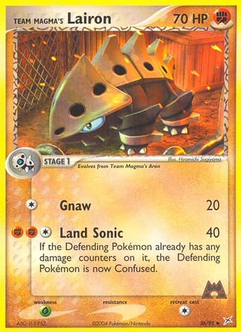 Team Magma's Lairon EX Team Magma vs Team Aqua Pokemon Card