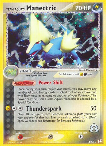 Team Aqua's Manectric EX Team Magma vs Team Aqua Pokemon Card