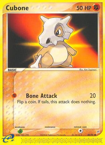 Cubone EX Team Magma vs Team Aqua Pokemon Card