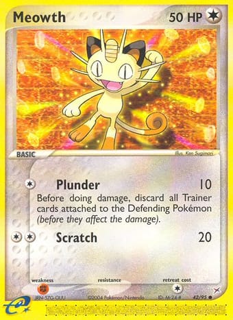 Meowth EX Team Magma vs Team Aqua Pokemon Card