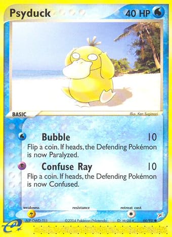Psyduck EX Team Magma vs Team Aqua Pokemon Card