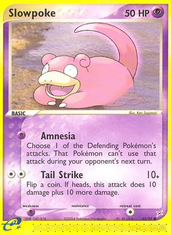 Slowpoke EX Team Magma vs Team Aqua Pokemon Card