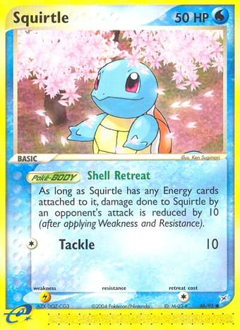 Squirtle EX Team Magma vs Team Aqua Pokemon Card