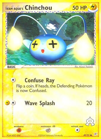 Team Aqua's Chinchou EX Team Magma vs Team Aqua Pokemon Card