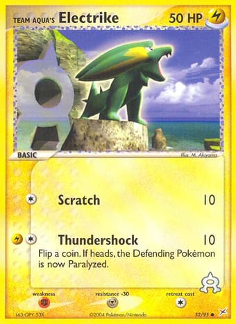 Team Aqua's Electrike EX Team Magma vs Team Aqua Pokemon Card