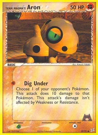 Team Magma's Aron EX Team Magma vs Team Aqua Pokemon Card