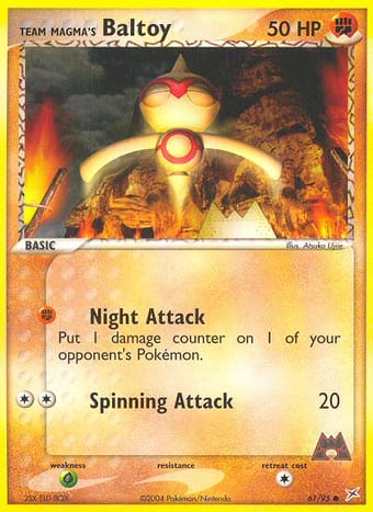 Team Magma's Baltoy EX Team Magma vs Team Aqua Pokemon Card