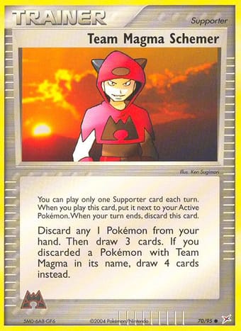 Team Magma Schemer EX Team Magma vs Team Aqua Pokemon Card