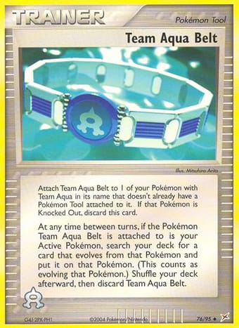 Team Aqua Belt EX Team Magma vs Team Aqua Pokemon Card