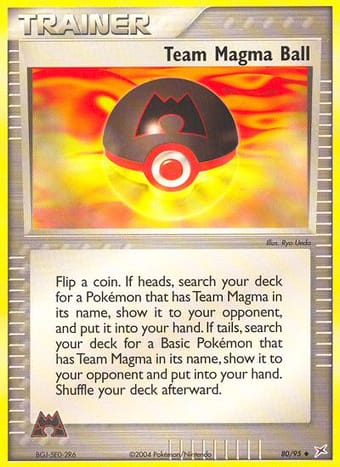Team Magma Ball EX Team Magma vs Team Aqua Pokemon Card