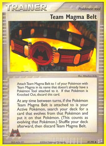 Team Magma Belt EX Team Magma vs Team Aqua Pokemon Card