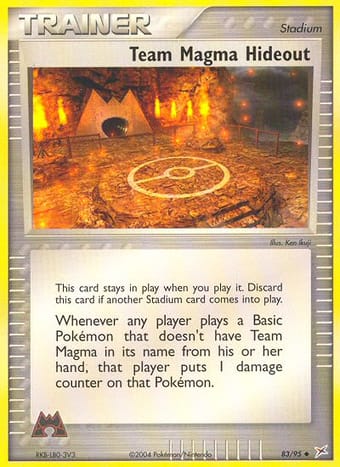Team Magma Hideout EX Team Magma vs Team Aqua Pokemon Card