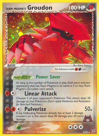 Team Magma's Groudon EX Team Magma vs Team Aqua Pokemon Card