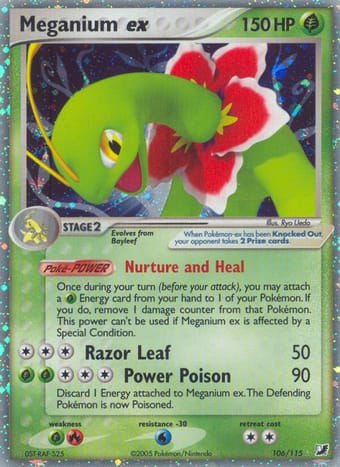 Meganium ex EX Unseen Forces Pokemon Card