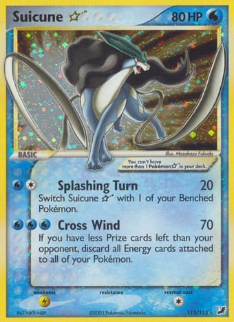 Suicune Star EX Unseen Forces Pokemon Card