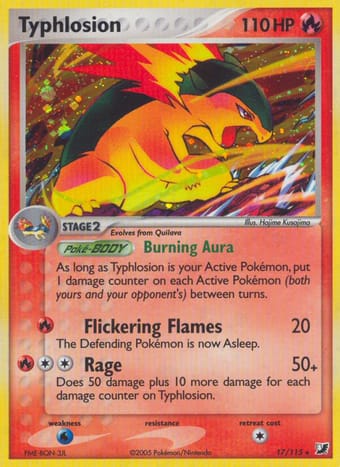 Typhlosion EX Unseen Forces Pokemon Card