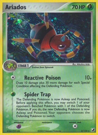 Ariados EX Unseen Forces Pokemon Card