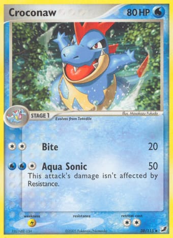 Croconaw EX Unseen Forces Pokemon Card