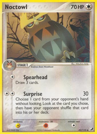 Noctowl EX Unseen Forces Pokemon Card