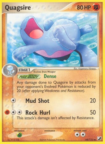 Quagsire EX Unseen Forces Pokemon Card