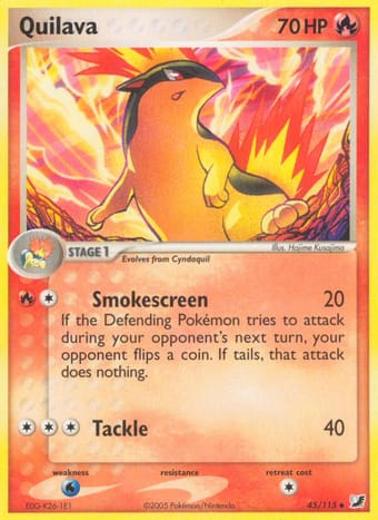 Quilava EX Unseen Forces Pokemon Card
