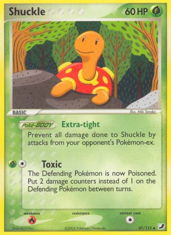 Shuckle EX Unseen Forces Pokemon Card