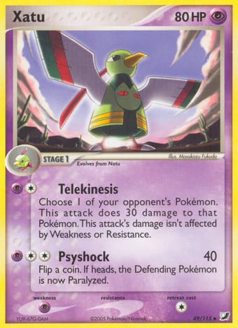 Xatu EX Unseen Forces Pokemon Card