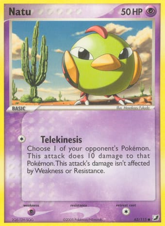 Natu EX Unseen Forces Pokemon Card