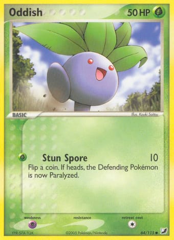 Oddish EX Unseen Forces Pokemon Card