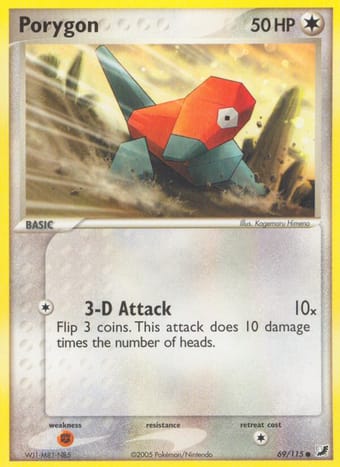 Porygon EX Unseen Forces Pokemon Card