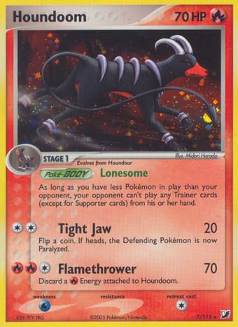 Houndoom EX Unseen Forces Pokemon Card