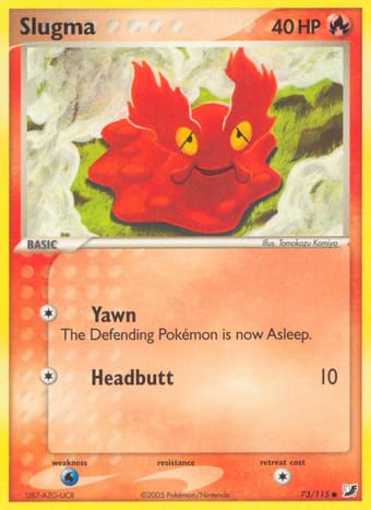 Slugma EX Unseen Forces Pokemon Card