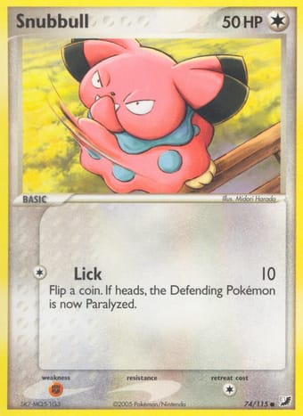 Snubbull EX Unseen Forces Pokemon Card