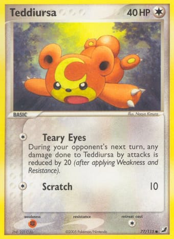 Teddiursa EX Unseen Forces Pokemon Card