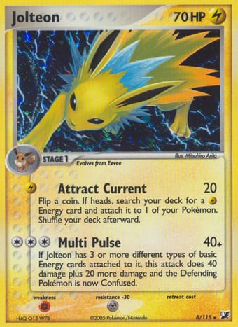 Jolteon EX Unseen Forces Pokemon Card