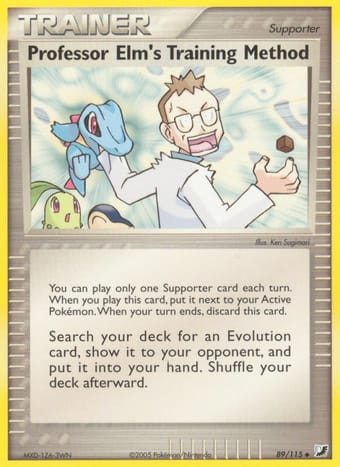 Professor Elm's Training Method EX Unseen Forces Pokemon Card