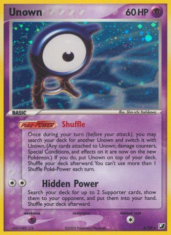 Unown EX Unseen Forces Pokemon Card