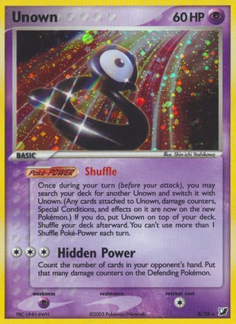 Unown EX Unseen Forces Pokemon Card