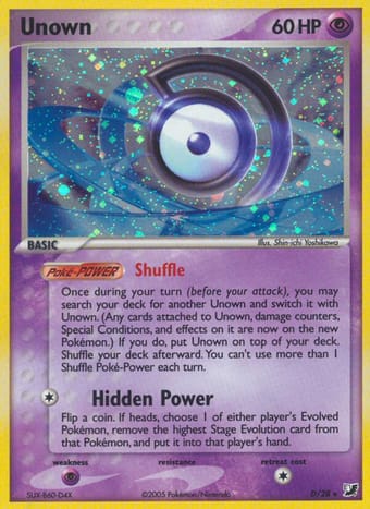 Unown EX Unseen Forces Pokemon Card