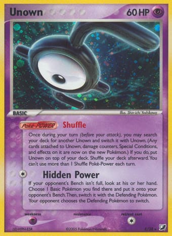 Unown EX Unseen Forces Pokemon Card
